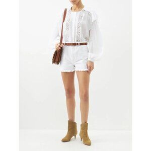 NWT Isabel Marant Etoile Lesia Frayed Denim Shorts 34